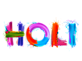 Holi Text PNG Image Download