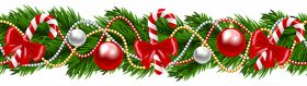Holly Christmas Garland PNG Transparent