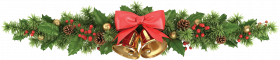 Holly Christmas Garland PNG Transparent