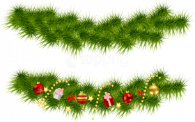 Holly Christmas Garland PNG Transparent