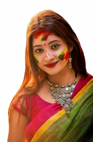 Indian Model Girl PNG for Happy Holi Editing HD