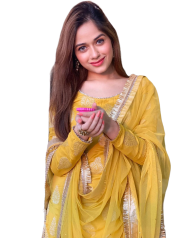 Jannat Zubair Quite Girls Png in Yellow Dress
