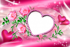 Love Rose Flower Frame PNG Download Free