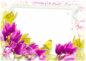 Love Rose Flower Frame PNG Full HD