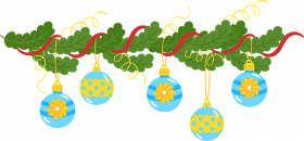 Merry Christmas Garland PNG Free Download