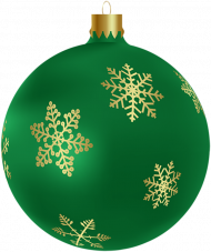 Merry Christmas Green Baubles PNG Images Full HD