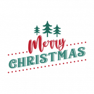 Merry Christmas Lettering Badge PNG