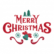 Merry Christmas Lettering Badge PNG
