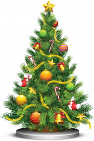 Merry Christmas Tree PNG Transparent Background