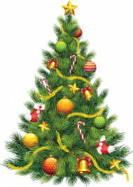 Merry Christmas Tree PNG Transparent Background