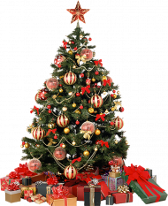 Merry Christmas Tree PNG Transparent Background
