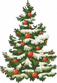 Merry Christmas Tree PNG Transparent Background
