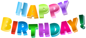 Multicolor Happy Birthday Transparent PNG