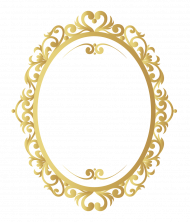 Ovel Vector Gold pattern border frame png