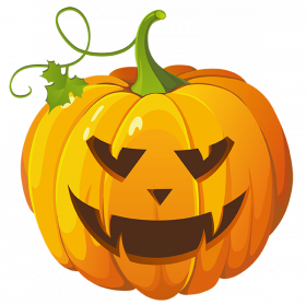 Pumpkin Halloween Face PNG Transparent