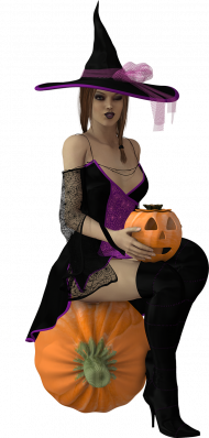 Pumpkin Halloween Face PNG Transparent
