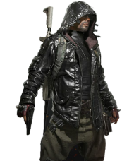 Pung Character Wear Black Jacket Png