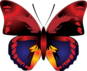Red Butterfly Transparent PNG Images