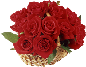 Red Rose Bouquet Flowers PNG Download