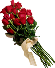 Red Rose Bouquet Flowers PNG Image