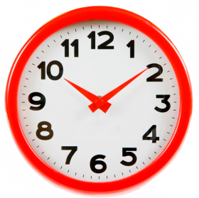 Red Wall Clock Png Image free Download