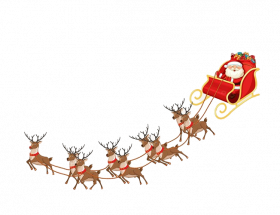Reindeer Sleigh PNG Download Image