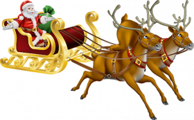 Reindeer Sleigh PNG Download Image