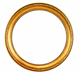 Round Gold Frame PNG Free Download