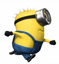 Runing Minions Cartoon PNG Transparent Pic