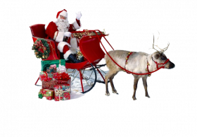 Santa Claus Sleigh PNG Image Full HD