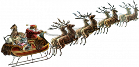 Santa Claus Sleigh PNG Image Full HD