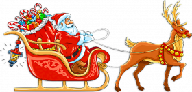 Santa Sleigh PNG Image Download Full HD