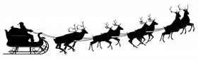 Santa Sleigh PNG Picture Download
