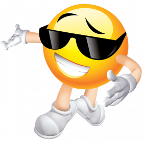 Smiley Emoji Face Wear Sunglasses PNG HD