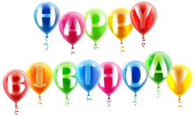 Text in Balloon Happy Birthday PNG