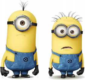 Two Minions Cartoon PNG Transparent Images