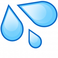 Water Splash Drop Symbol Emoji PNG HD