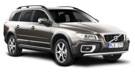 White Volvo Car Transparent Background PNG