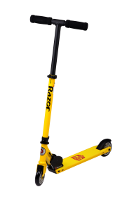 Yellow 3 Wheel Kick Scooter Free PNG