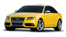 Yellow Audi Car Transparent Background PNG